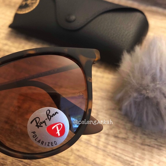 Ray-ban Erika Tortoise Matte Polarized NEW - Picture 5 of 8
